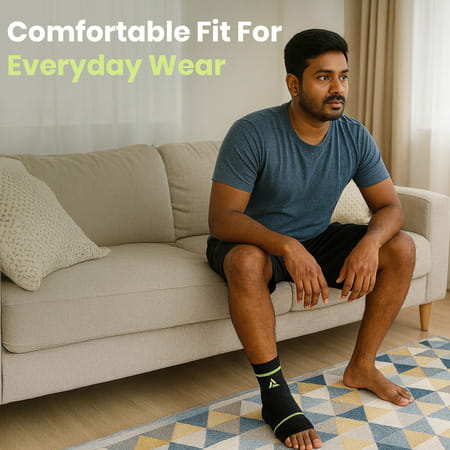 Actifit Ankle Brace Men & Women | Compression Support | Multicolor | M Size | 1 Pack