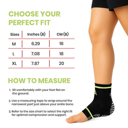 Actifit Ankle Brace Men & Women | Compression Support | Multicolor | M Size | 1 Pack