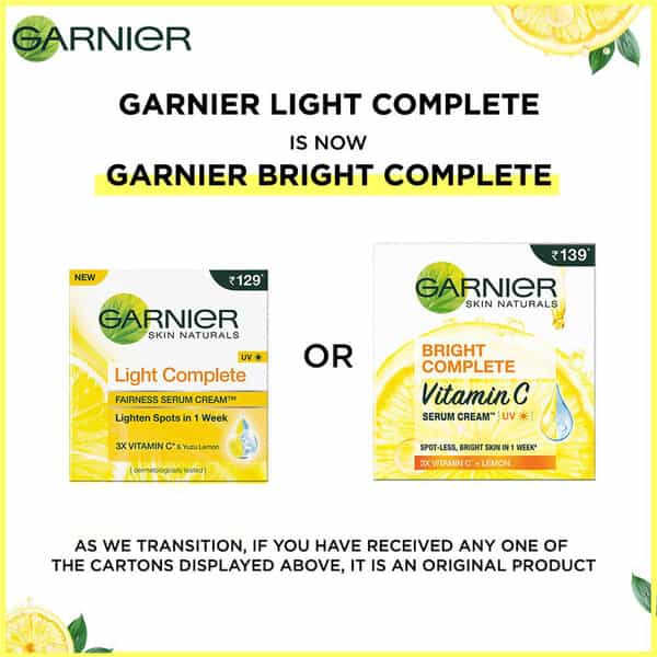 Garnier Light Complete Fairness Serum Cream 45 Gm
