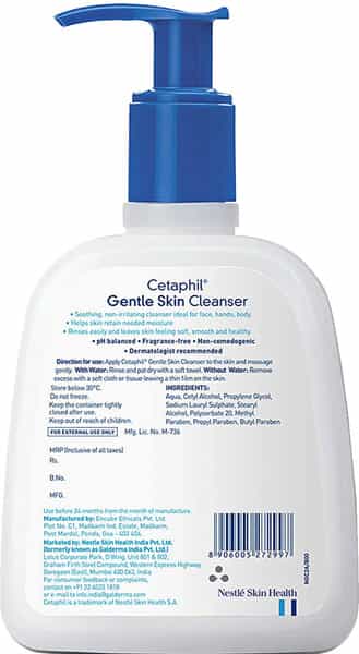 Cetaphil Moisturising Cream 80Gm & Gentle Skin Cleanser 250Ml | Combo