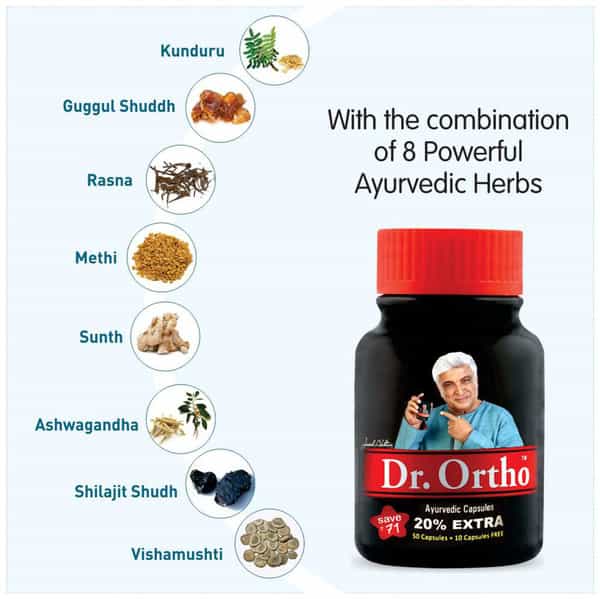 Dr Ortho Ayurvedic Capsules 50 + 10 Capsules Free