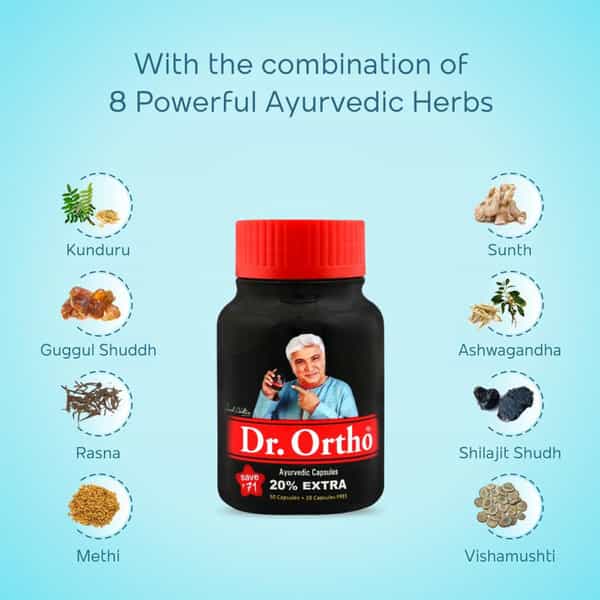 Dr Ortho Ayurvedic Capsules 50 + 10 Capsules Free