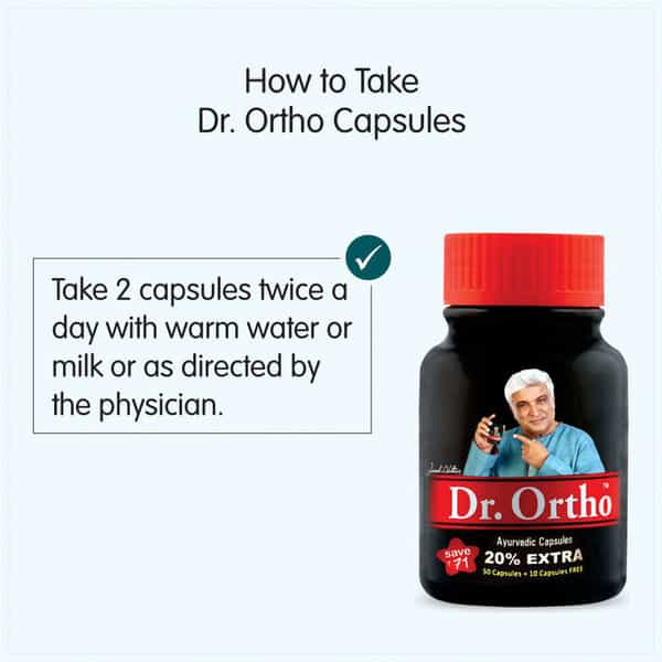 Dr Ortho Ayurvedic Capsules 50 + 10 Capsules Free