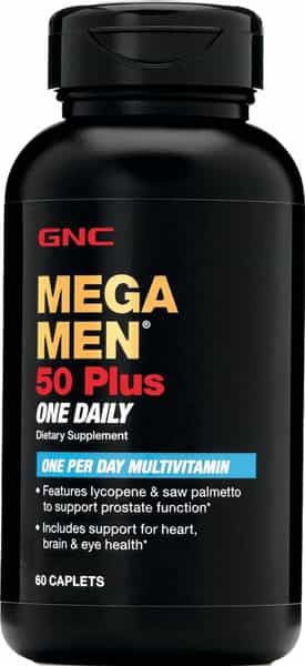 Gnc Mega Men 50 Plus One Daily Multivitamin Tablets Bottle Of 60