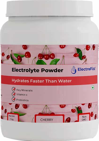 Electrofizz Hydration Energy Powder For Workout For Men And Women- Cherry Flavour 1 Kg Jar Pack