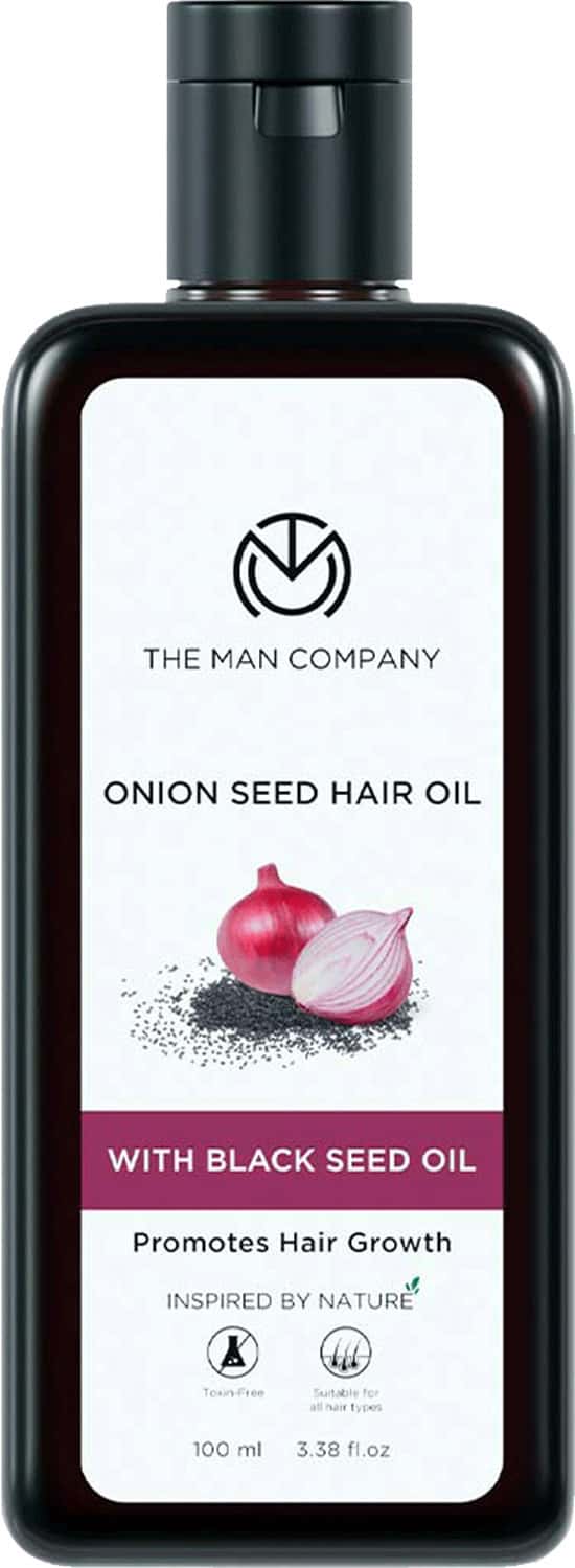 The Man Company Onion Hair Oil With 10 Essential Oils For Hair Growth & Hair Fall Control - 100 Ml