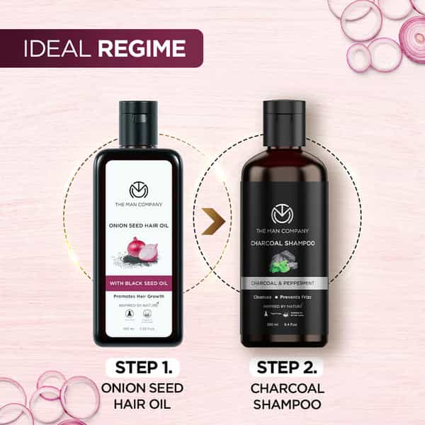 The Man Company Onion Hair Oil With 10 Essential Oils For Hair Growth & Hair Fall Control - 100 Ml
