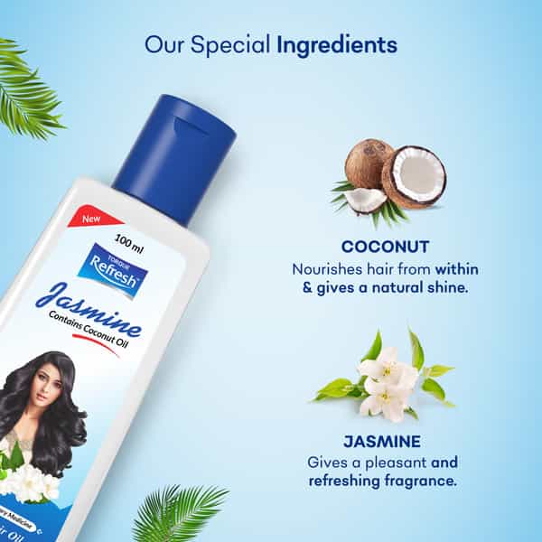 Refresh Jasmine Hair Oil 100Ml Pack Of 4
