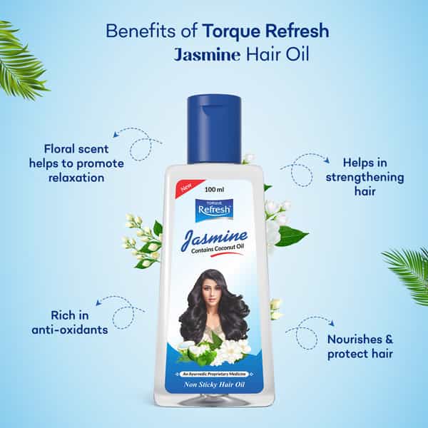 Refresh Jasmine Hair Oil 100Ml Pack Of 4