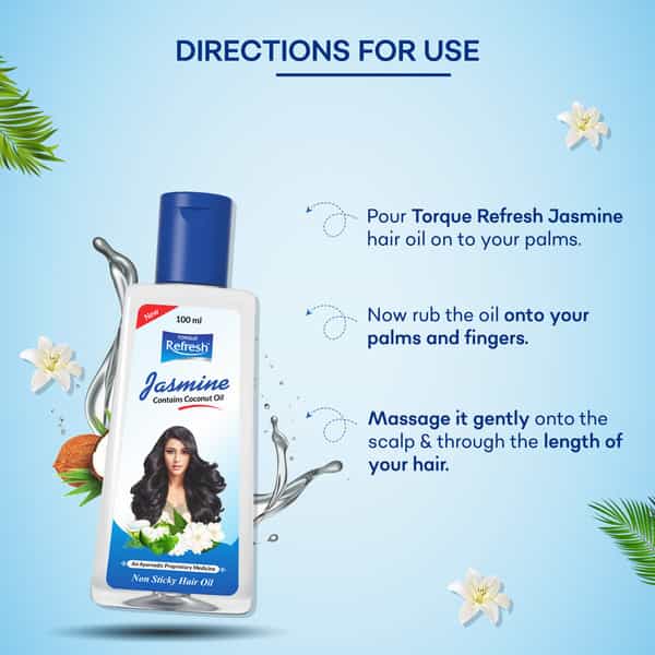 Refresh Jasmine Hair Oil 100Ml Pack Of 4