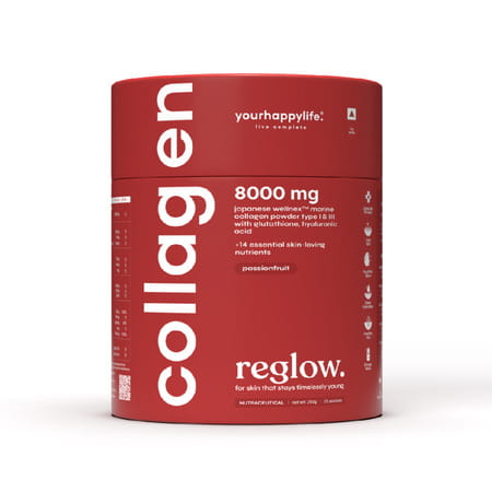 Yourhappylife Marine Collagen Reglow 8000mg | Passionfruit (25 Sachets)