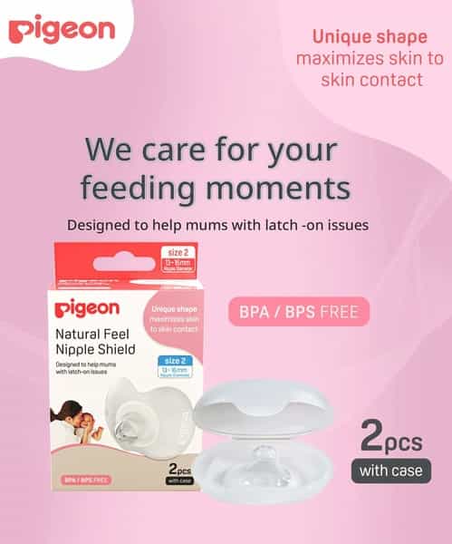 Pigeon Natural Feel Nipple Shield 2Pcs ( Size 2 With Case)