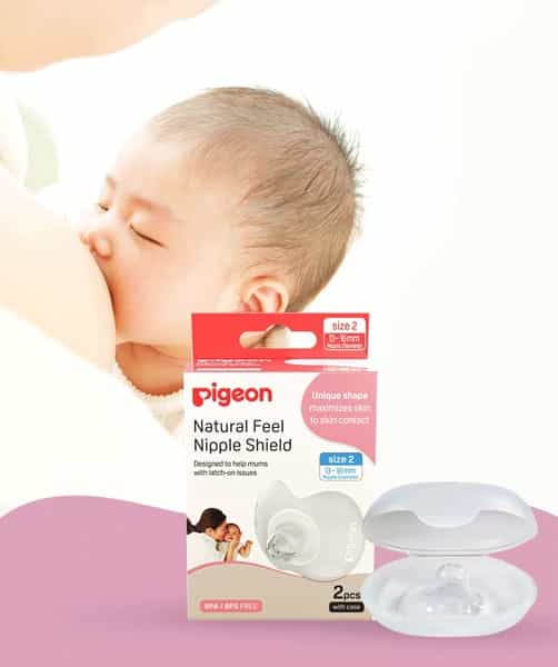 Pigeon Natural Feel Nipple Shield 2Pcs ( Size 2 With Case)