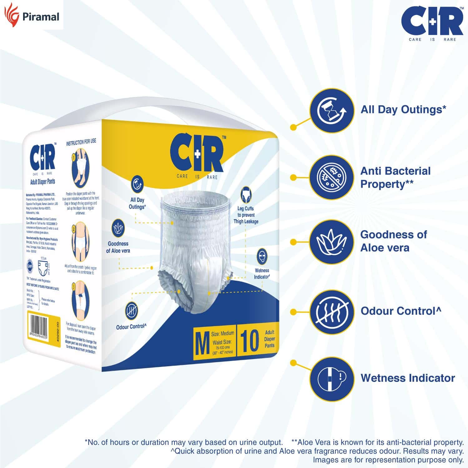 Cir Pants M Adult Diaper 10 No's