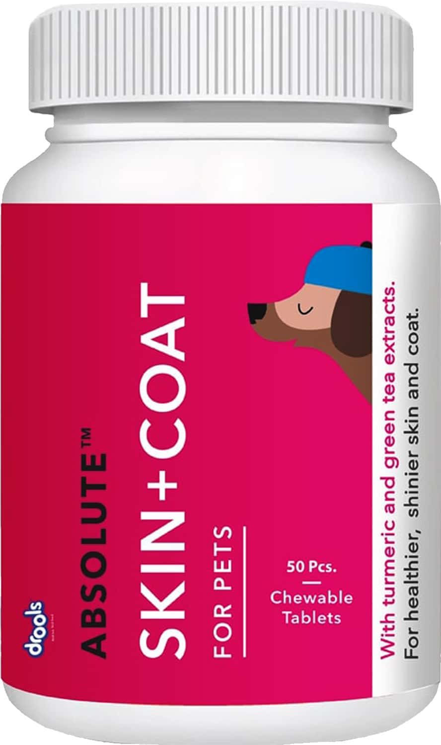 Drools Absolute Skin & Coat Tablet- Dog Supplement 50 Pieces