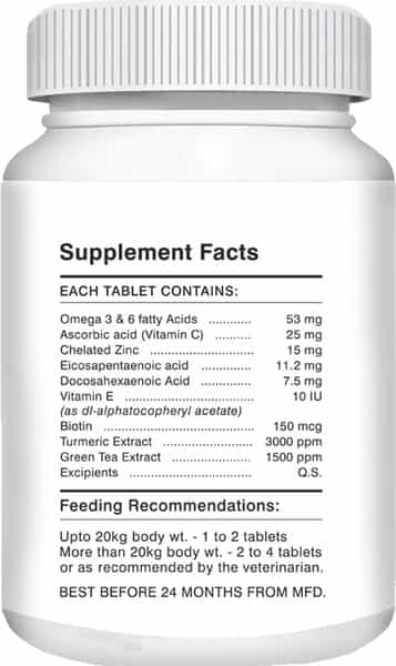 Drools Absolute Skin & Coat Tablet- Dog Supplement 50 Pieces