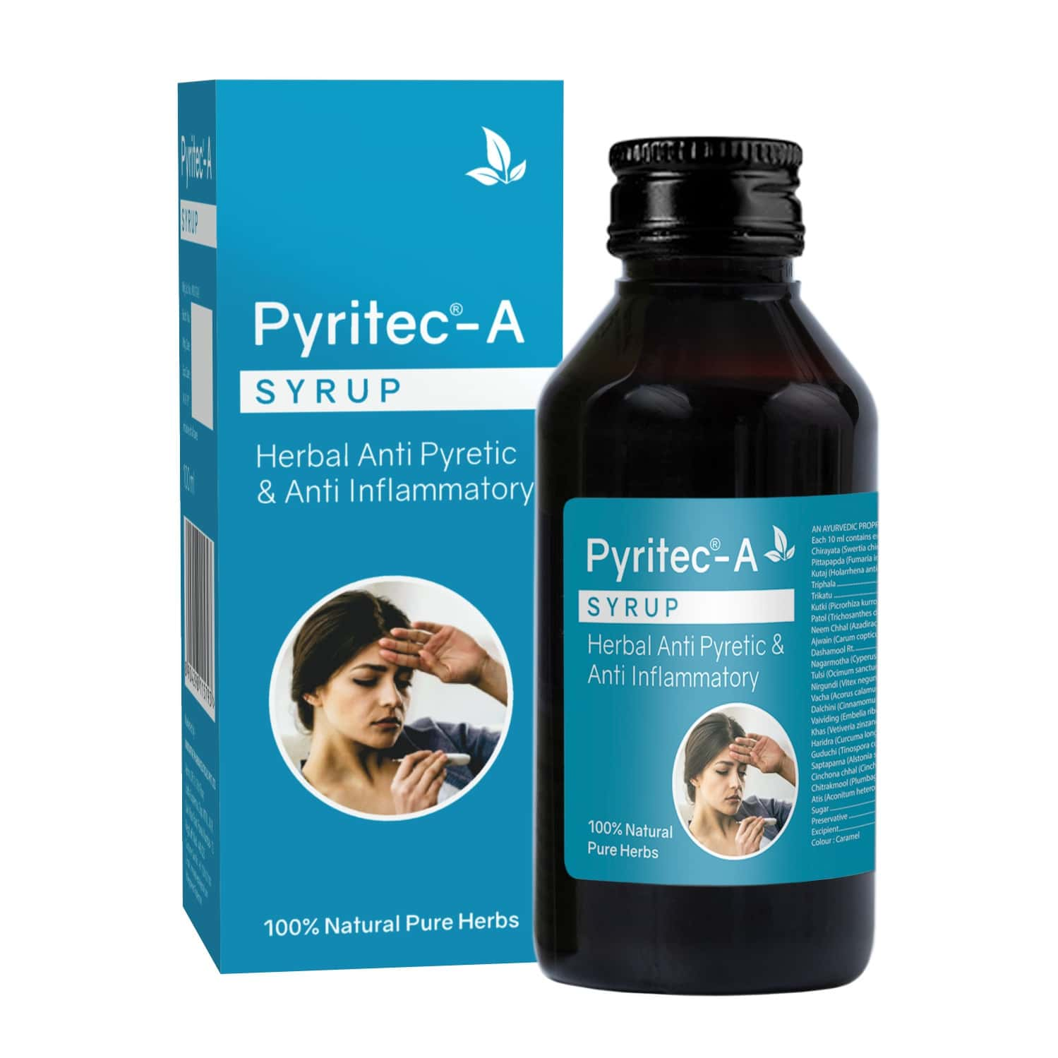 Pyritec-a Syrup 100 Ml | Ayurvedic Fever Care Syrup | Vegetarian Syrup (pack Of 2)