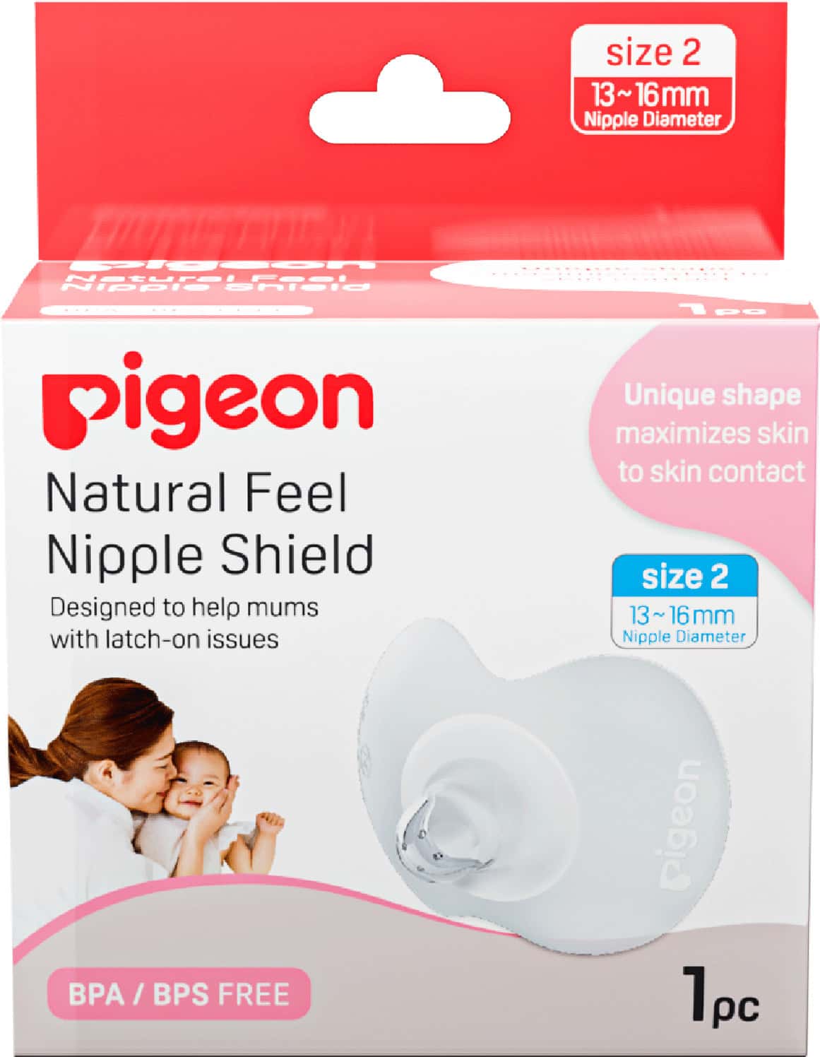 Pigeon Natural Feel Nipple Shield 1pcs Size 2