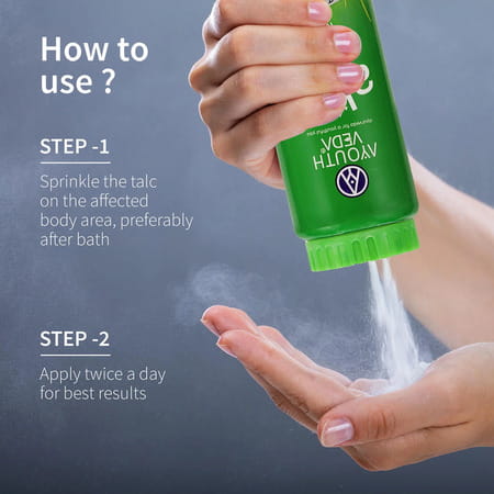 Ayouthveda Aloe Cool Talcum Powder With Mint And Aloe Extracts 100g + 100g Free