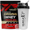 Musclexp Raw Whey Protein Concentrate 80% Powder With Digestive Enzymes 1Kg (2.2Lb) + Shaker
