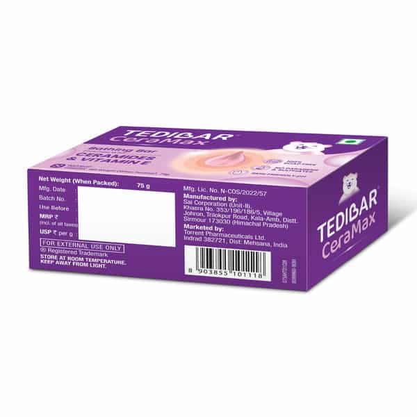 Tedibar Ceramax Ceramides & Vitamin E Bathing Bar 75 Gm