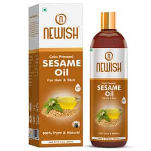 Newish Cold Pressed Sesame Oil For Hair Skin And Massage (til Ka Tel / Til Oil) 200ml - 2