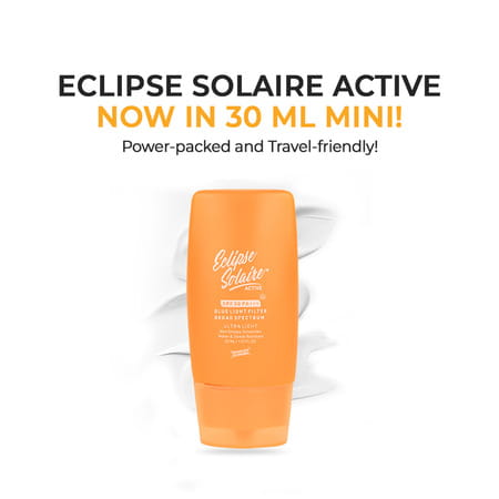Eclipse Solaire Active Sunscreen Spf 50 Pa+++ | No White Cast |Non-Greasy | All Skin Types - 30ml