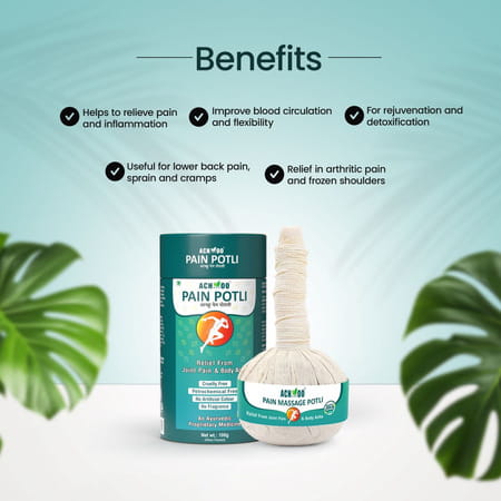 Ach...Oo Pain Massage Potli 100% Ayurvedic Herbal Healing Massage 100g