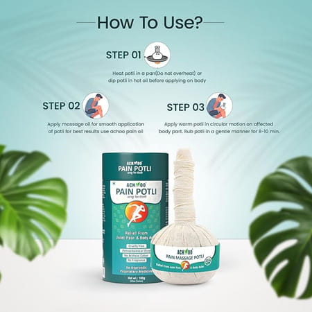 Ach...Oo Pain Massage Potli 100% Ayurvedic Herbal Healing Massage 100g