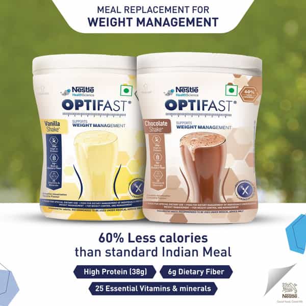 Nestle Optifast Supports Weight Management Vanilla Shake Jar 400 Gm