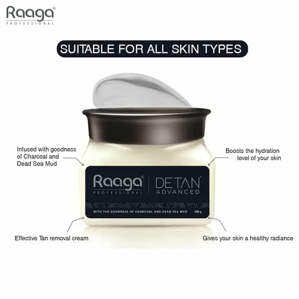 Raaga Professional Detan Advanced With The Goodness Of Charcoal And Dead Sea Mud | 500 G