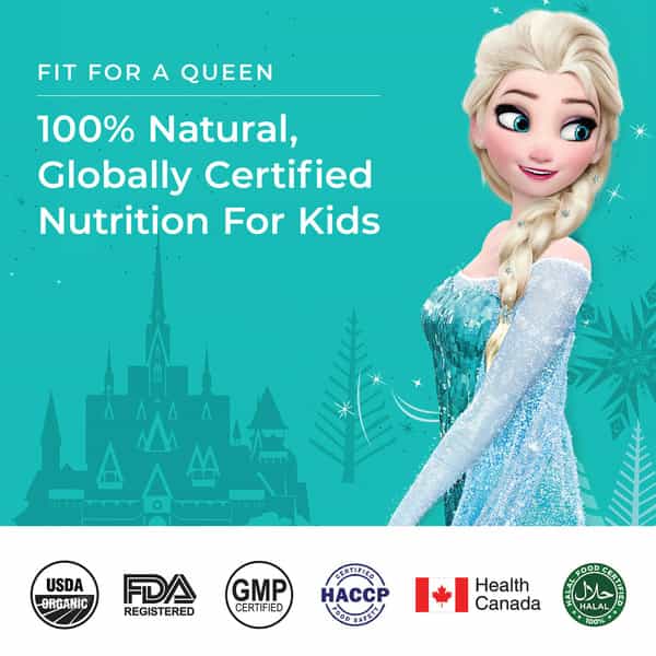 Wellbeing Nutrition Frozen Elsa Melts - Kids Vitamin B12 | D3+K2 - Exotic Mango (30 Strips)