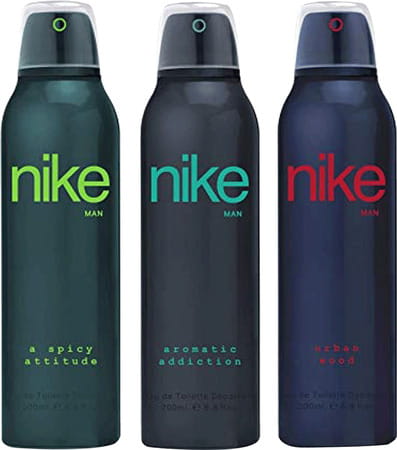 Nike Man Deodorant (A Spicy Attitude/Aromatic Addiction/Urban Wood)- Pack Of 3 (200ml Each)