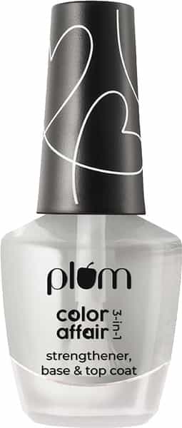 Plum Color Affair 3-In-1 Strengthener Base Top Coat With Aha & Avocado Oil 11 Ml