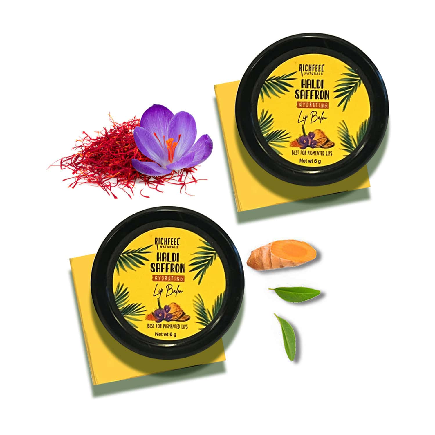 Hydrating Lip Balm With Haldi & Saffron 6 G Pack Of 2