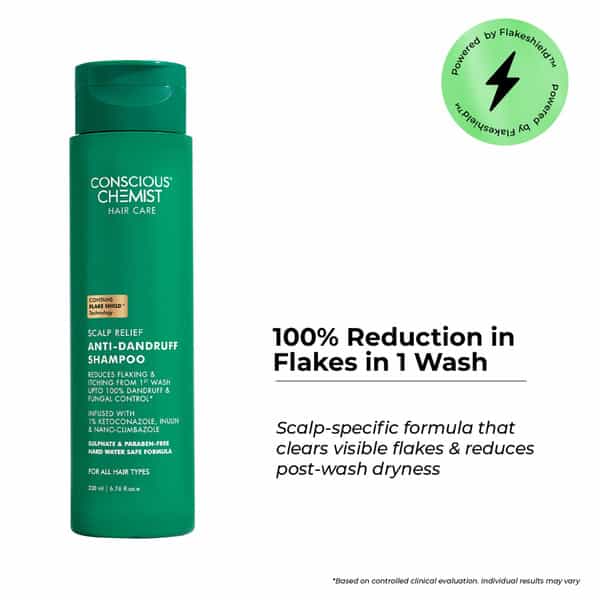 Conscious Chemist Scalp Relief Anti-Dandruff Shampoo | 1% Ketoconazole | 200Ml