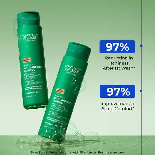Conscious Chemist Scalp Relief Anti-Dandruff Shampoo | 1% Ketoconazole | 200Ml