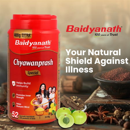Baidyanath Chyawanprash Special | Ayurvedic Immunity Booster | 2kg With 400g Extra