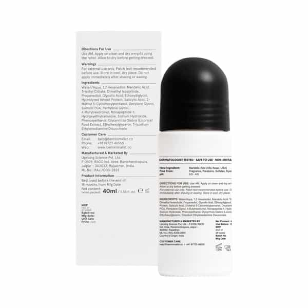 Minimalist 06% Nonapeptide+Aha Underarm Roll On 40 Ml
