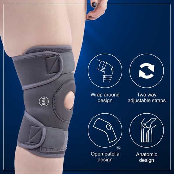 Bpl Orthocare Knee Wrap Grey - M - 1Pc