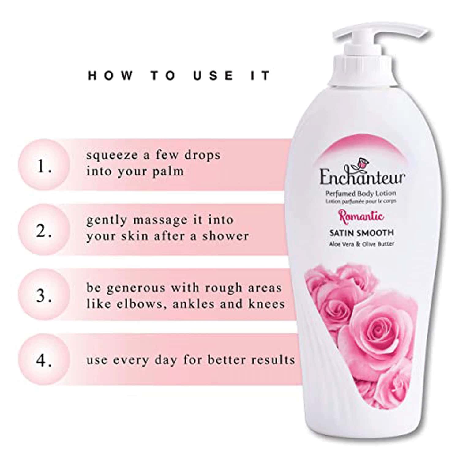 Buy ENCHANTEUR ROMANTIC PERFUMED BODY LOTION 500ML WITH ALOE VERA