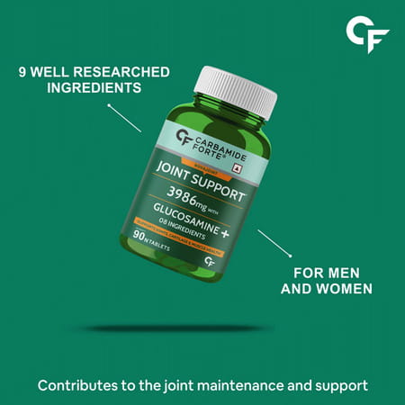 Carbamide Forte Joint Support Supplement With Glucosamine&Vitamins 3986mg90 Tablets