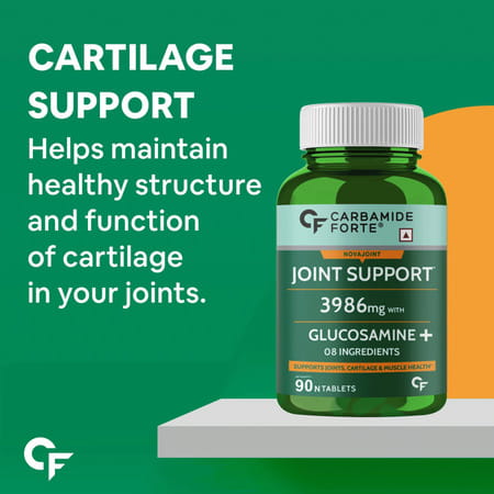 Carbamide Forte Joint Support Supplement With Glucosamine&Vitamins 3986mg90 Tablets