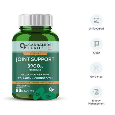 Carbamide Forte Joint Support Supplement With Glucosamine&Vitamins 3986mg90 Tablets
