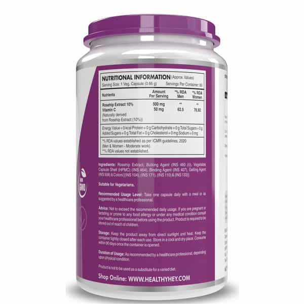 Healthyhey Nutrition Rosehip Extract 60 Veg Capsules
