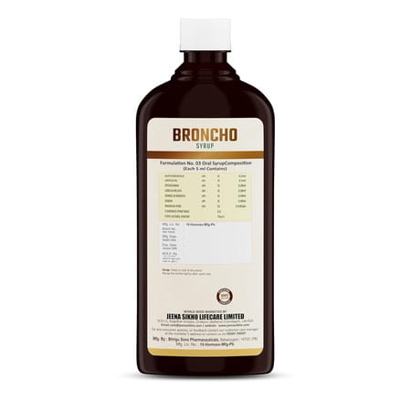 Jeena Sikho Broncho Syrup | Ayurvedic Syrup For Respiratory Health | 450ml