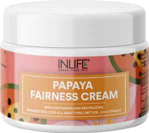 Inlife Papaya Face Cream For Pigmentation Anti Blemish & Skin Whitening For Women Men - 100g