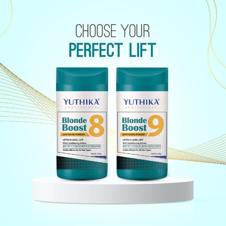 Yuthika Professional Blonder Powder For Hair 250G | Blonde Boost Hair Lightning | Upto 9 Levels Lift