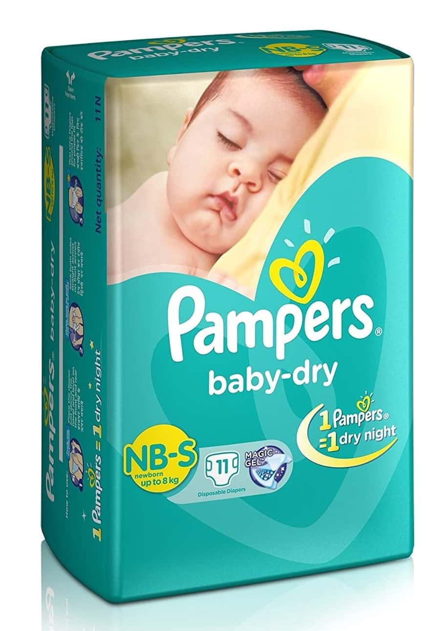 pampers diapers taped small size