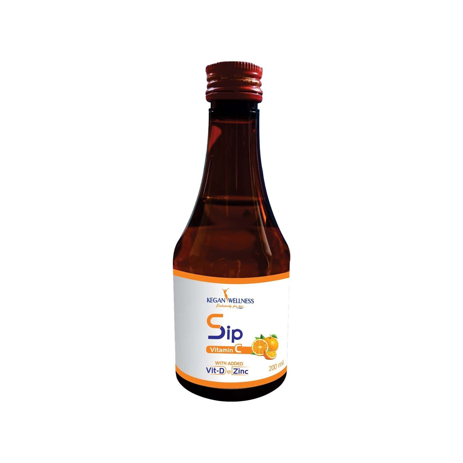 Kegan Wellness Sip Orange Health Drink (Vitamin C) Bottle Of 200 Ml